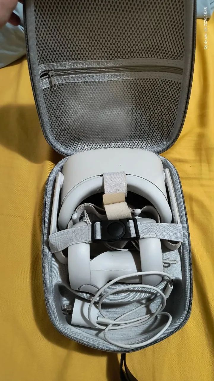 Óculos de Realidade Virtual - Meta Quest 2 com caixa + Acessórios - Foto 2