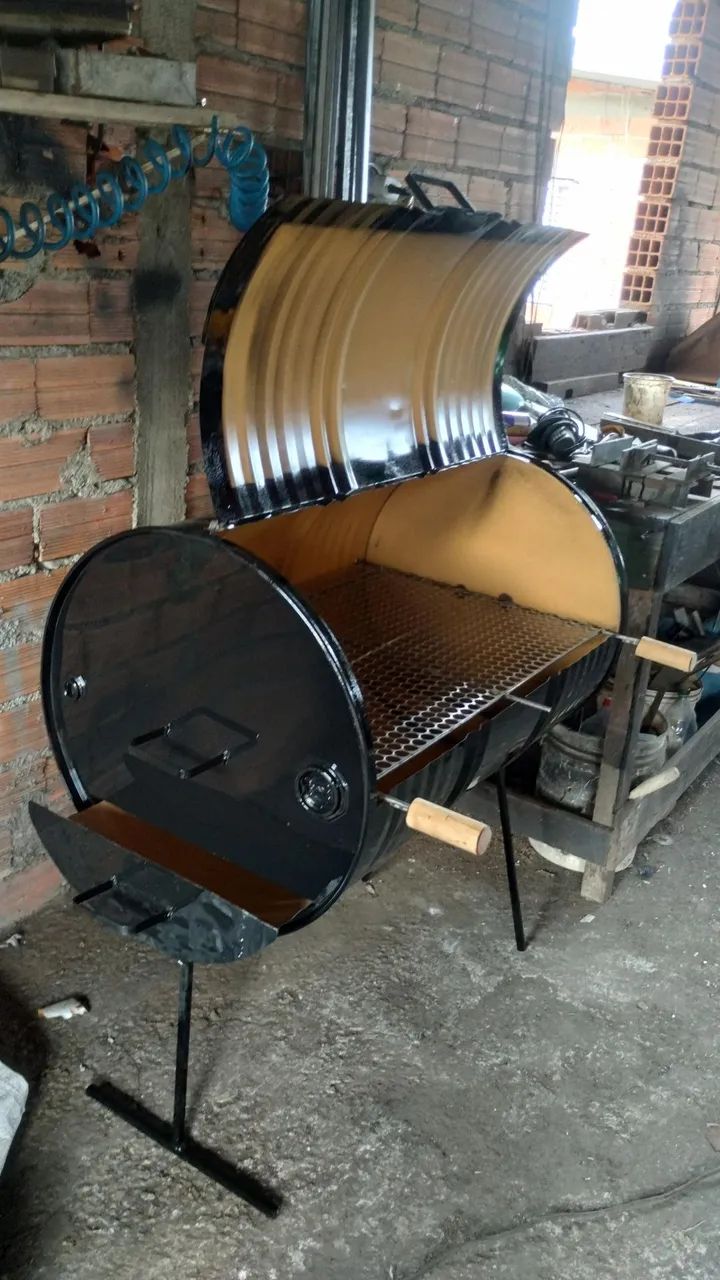 Churrasqueira a bafo - tambor 200L. - Foto 6