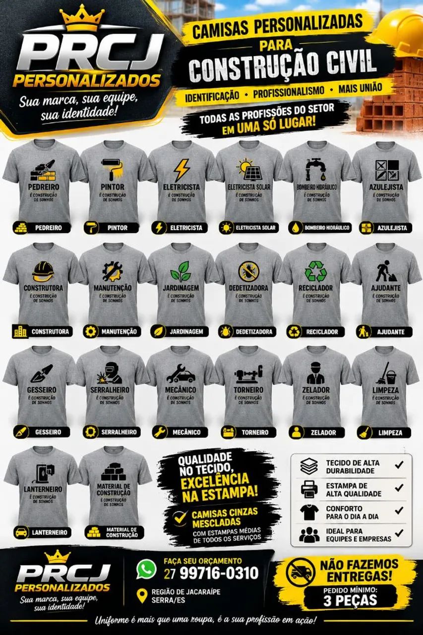 Camisas personalizadas para uniformes 