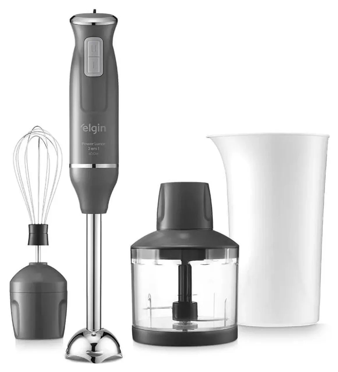 Mixer Power Inox Elgin 3 Em 1 Mistura Tritura Bate 600w 127v Lacrado - Foto 2