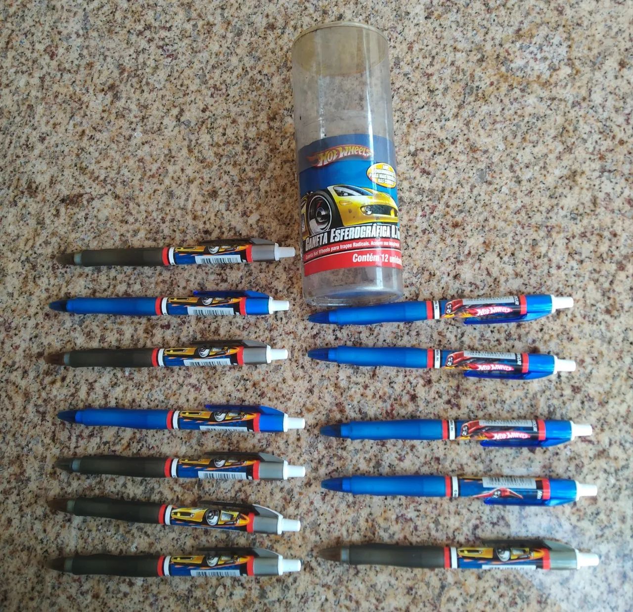 Lote 12 unidades - Canetas Hotwheels 