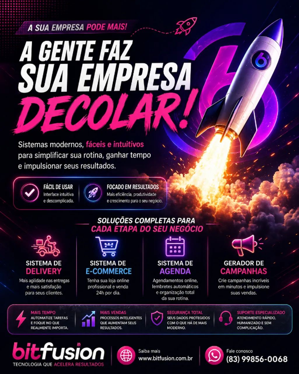 Sistema Profissional Delivery Ecommerce WhatsApp Business e Agenda 1 Mês Grátis
