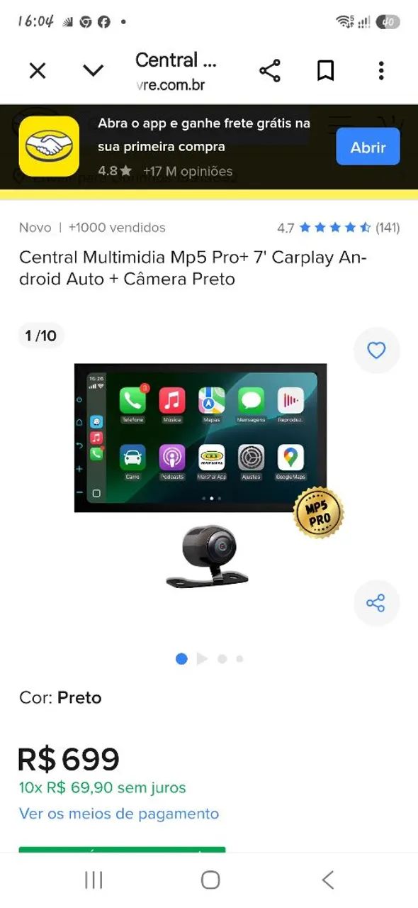 Carplay Android 2din multimidia.  Zero na caixa  - Foto 2