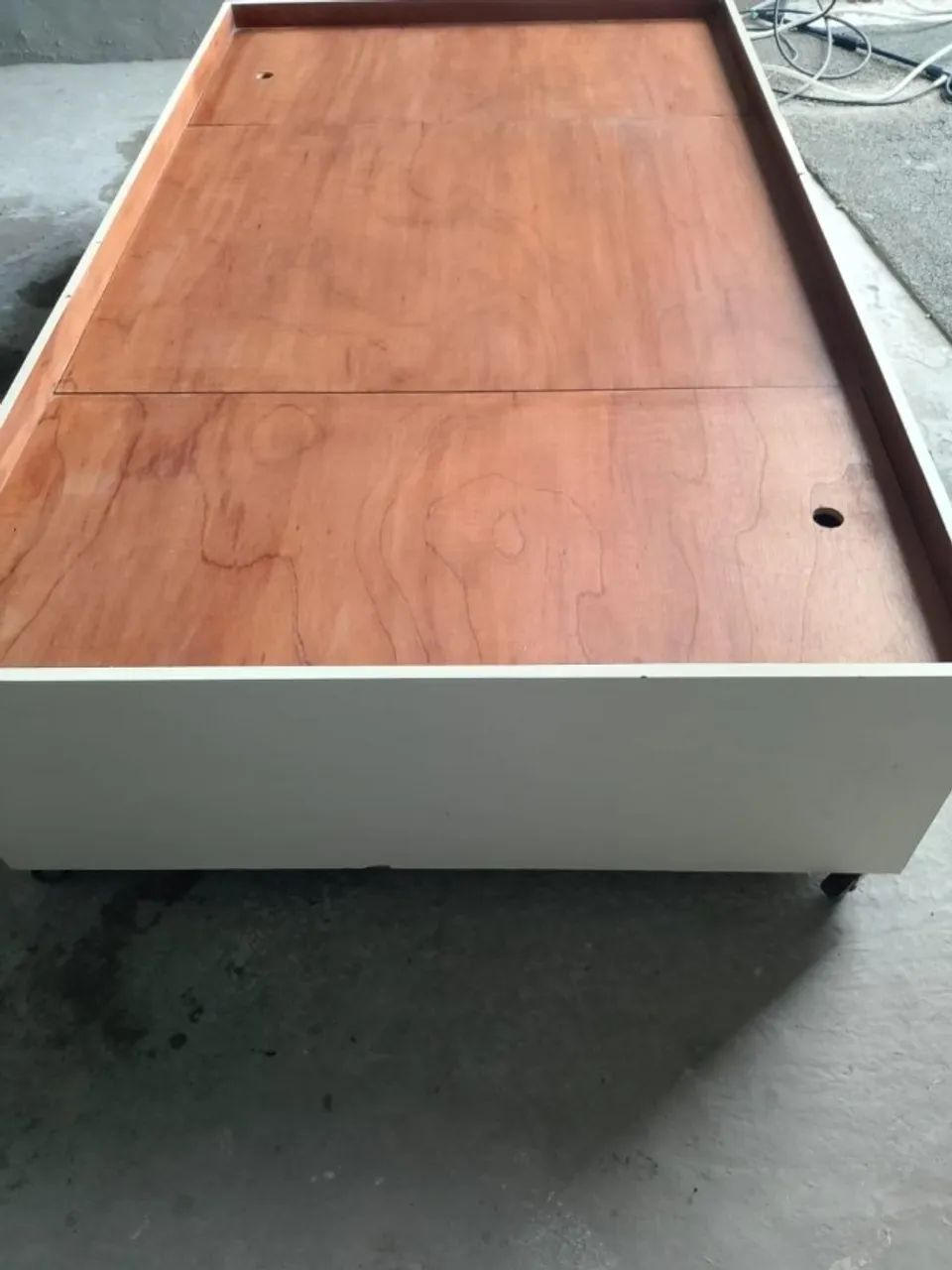 Base para Cama de Solteiro com Baú e Gaveta - MDF - Foto 4