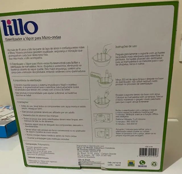 Esterilizador a Vapor Para Micro-Ondas - Foto 3