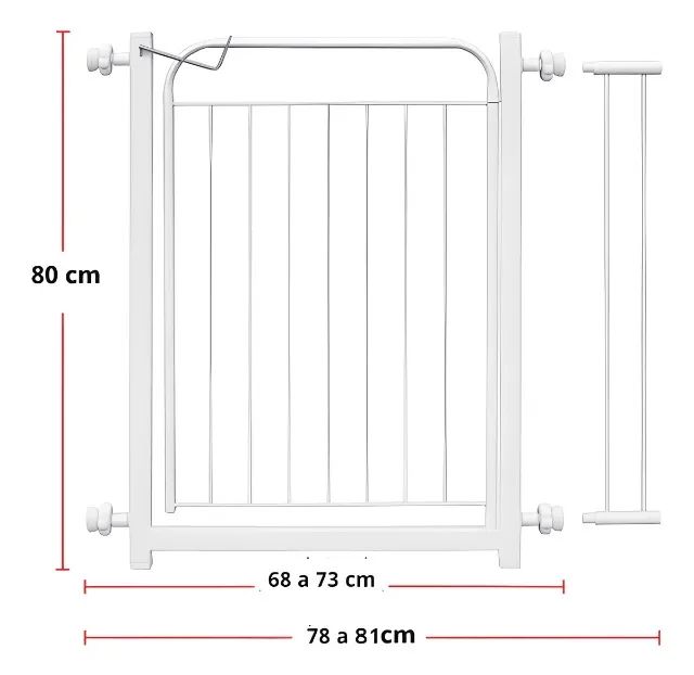 Portão Pet Criança Branco - 80cm de altura (PRATICAMENTE NOVO!) - Foto 5