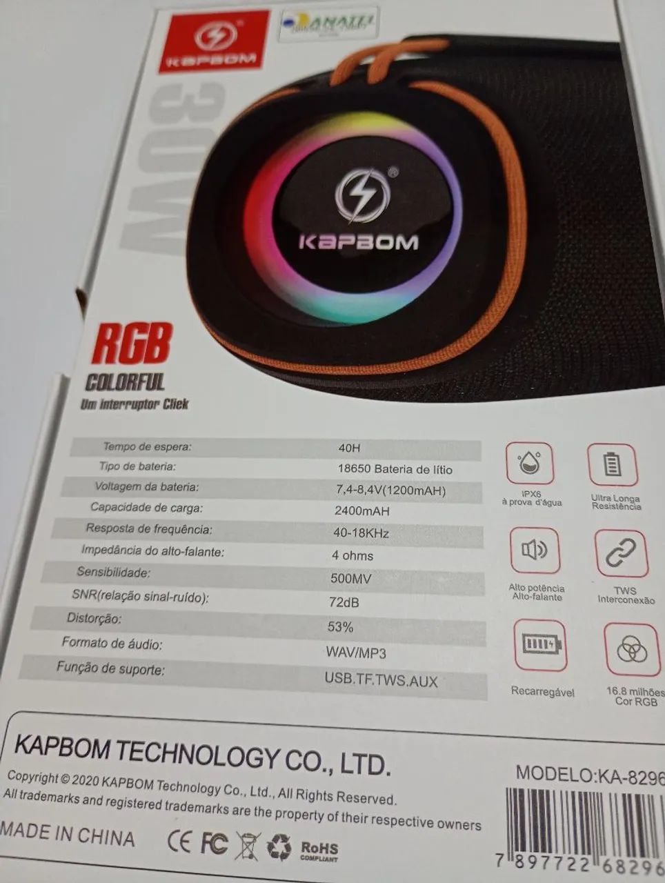 Caixa de Som Bluetooth Kapboom - Foto 4