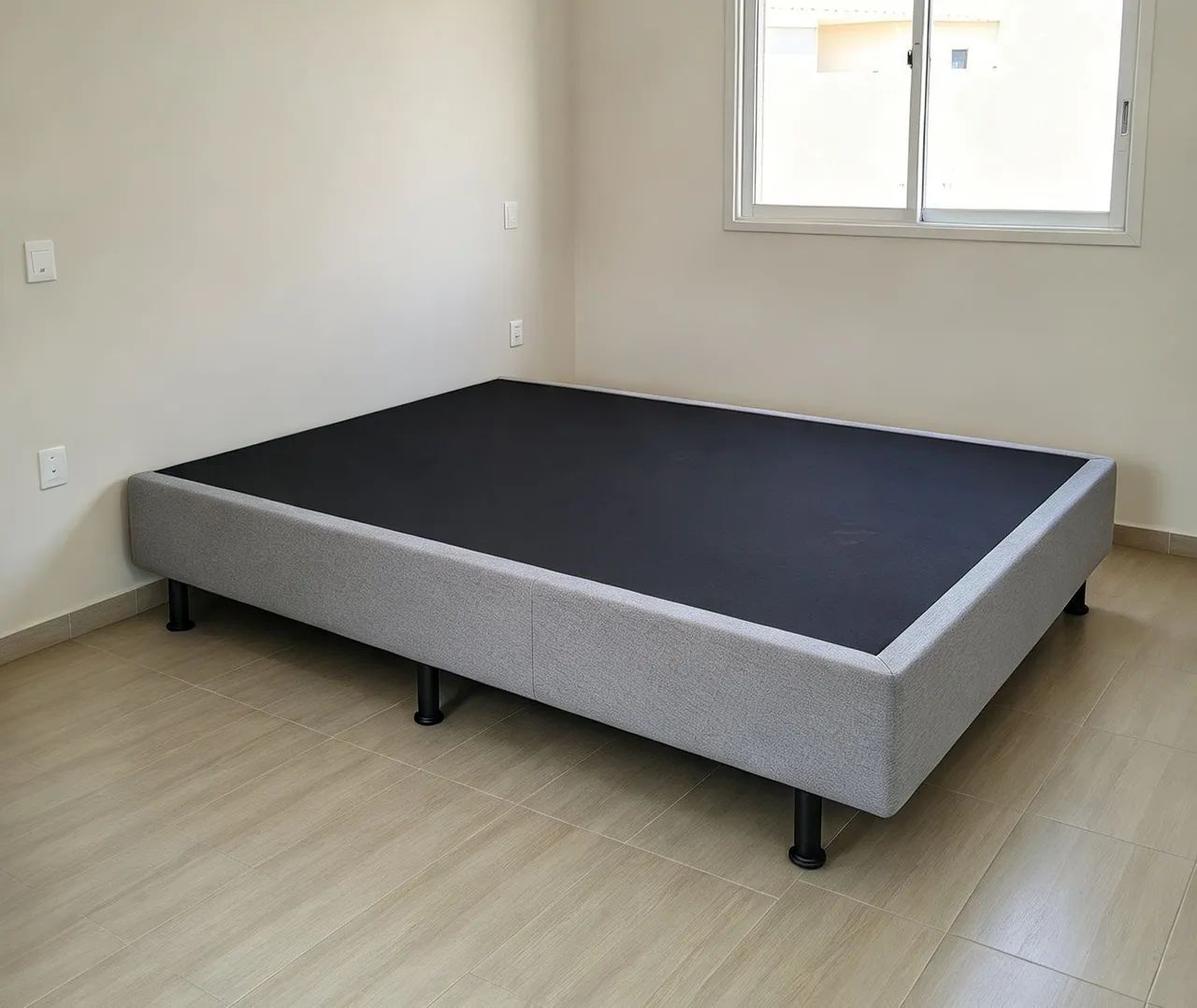Cama box base casal em LINHO.Entrego 