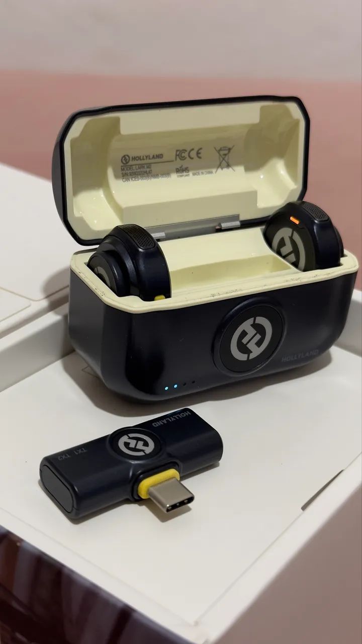 Microfone De Lapela Hollyland Lark M2 Duo Usb C Preto - Foto 4