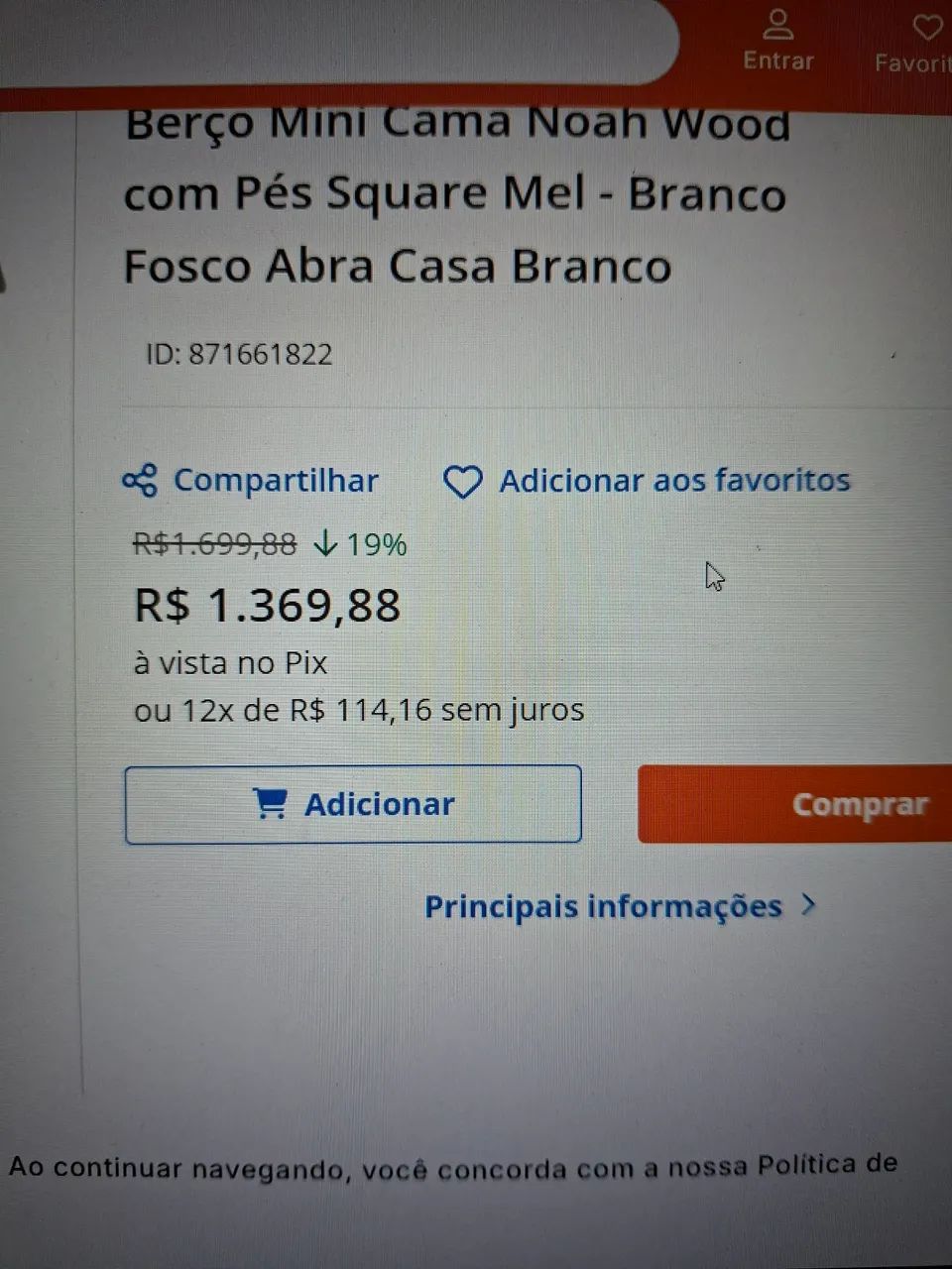 Berço Mini Cama Noah Wood - Reller - Foto 4