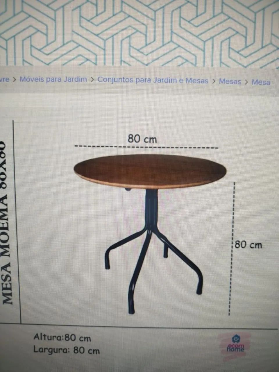 VENDO Mesa com tampo de madeira - Foto 4