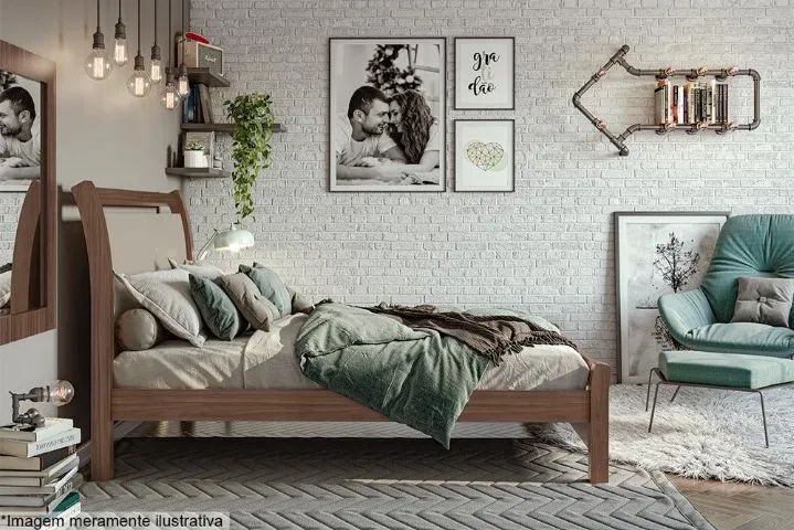 Cama Casal Reali MDF Acabamento Premium