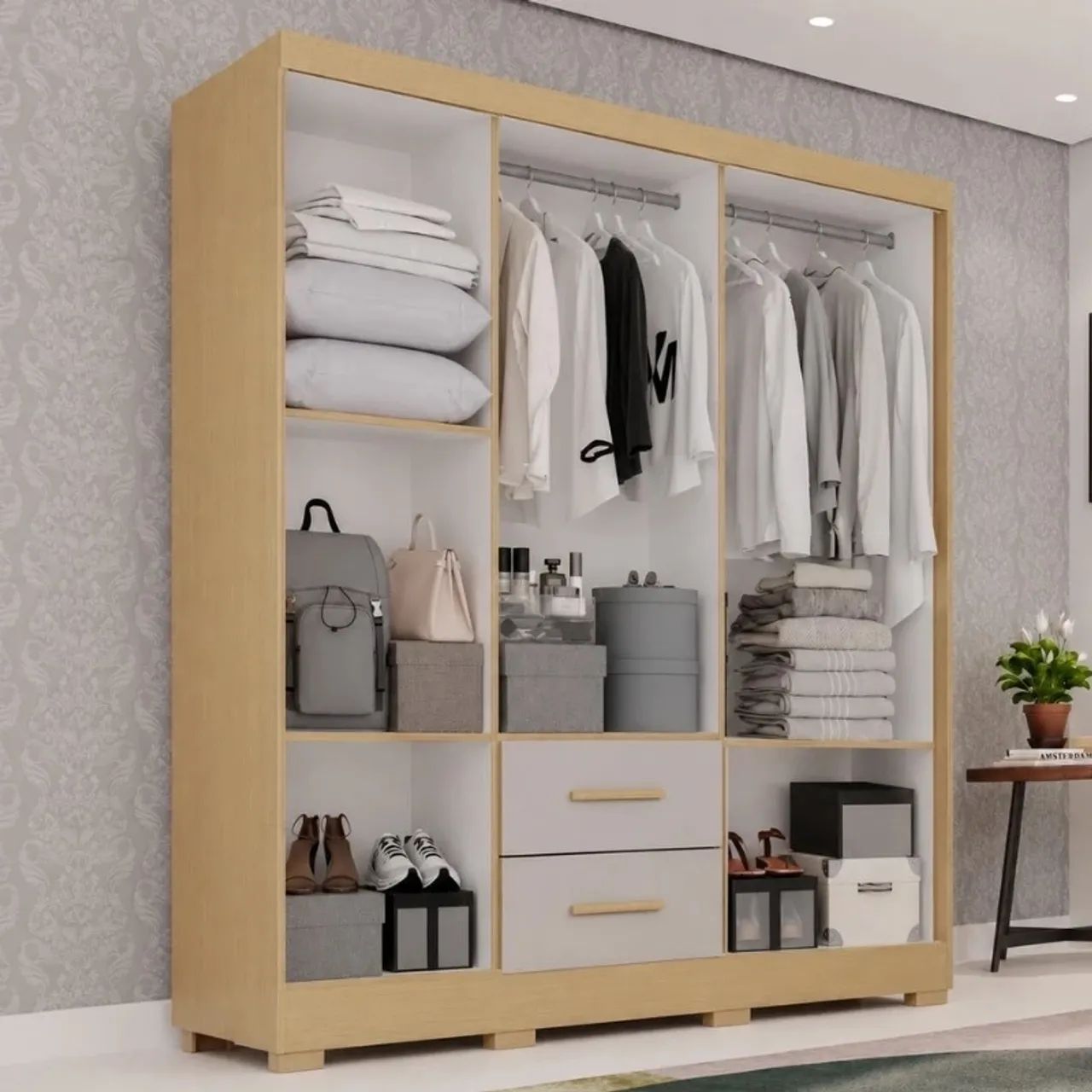 Guarda Roupa Belém Solteiro 1,80m em MDP rf5 S  - Foto 2