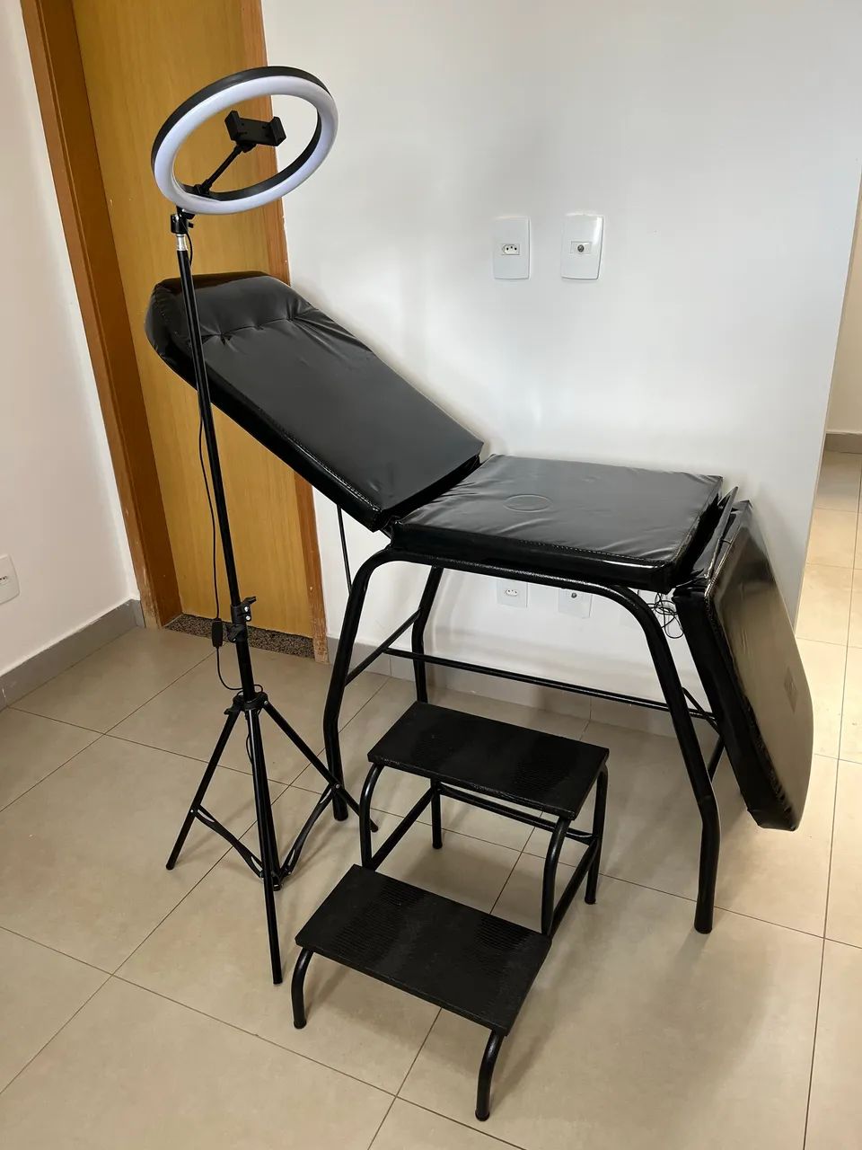 Kit Estética Completo: Maca, Escada de 2 Degraus e Ring Light
