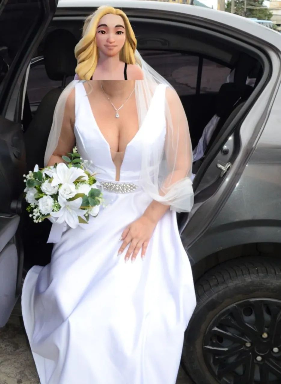 Vestido de noiva minimalista 