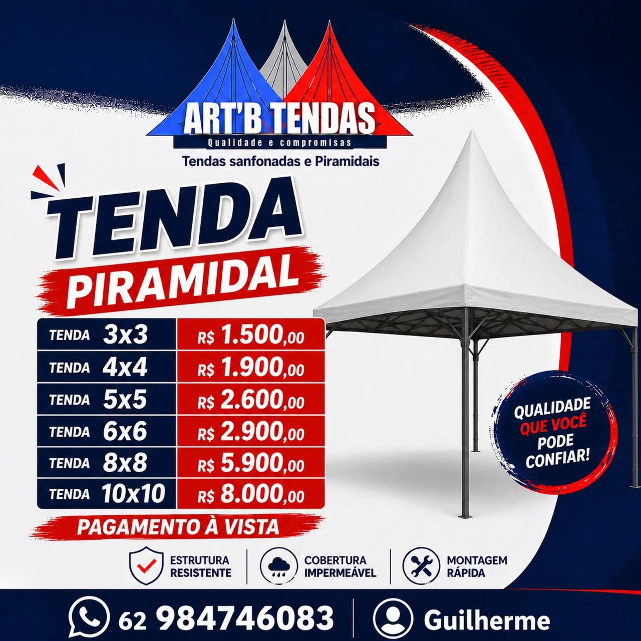 TENDAS PIRAMIDAIS 