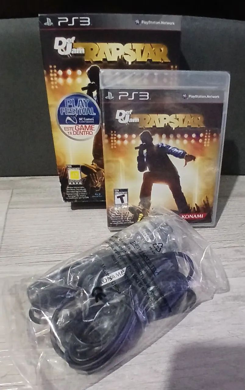 Def Jam - Rapstar Com Microfone - PS3 Box Raro PlayStation 3 - Foto 2