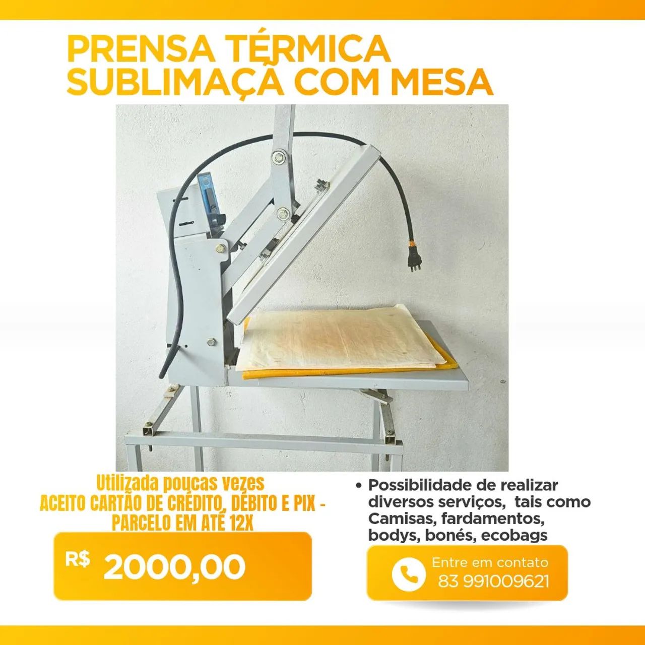 Prensa com mesa