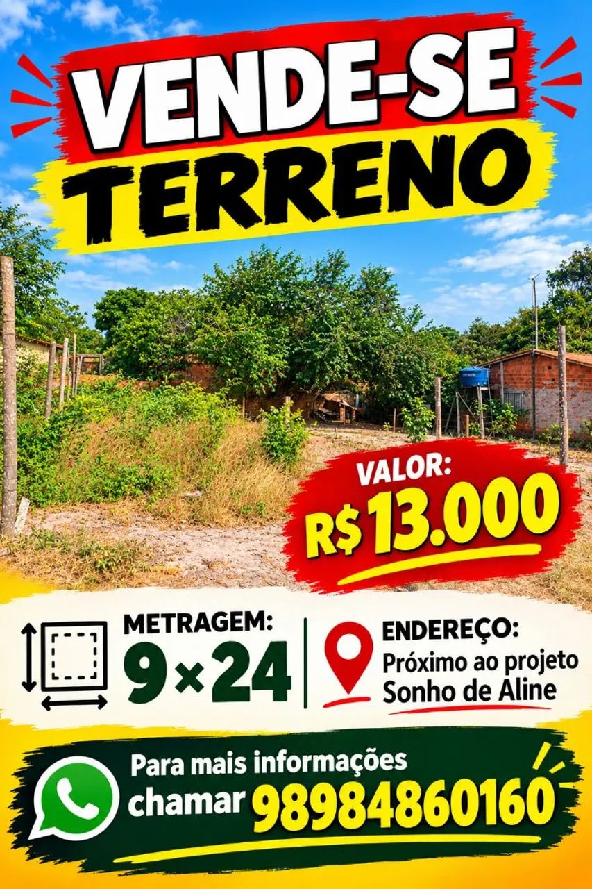 Terreno em um lugar tranquilo,chama no PV *60