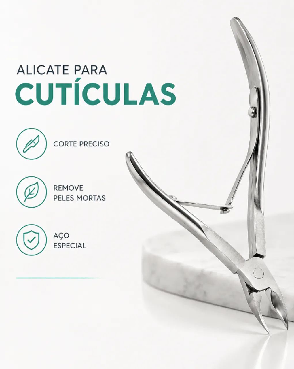 Alicate de Unha removedor de cutículas afiado para unhas e pés (prata) - Foto 3
