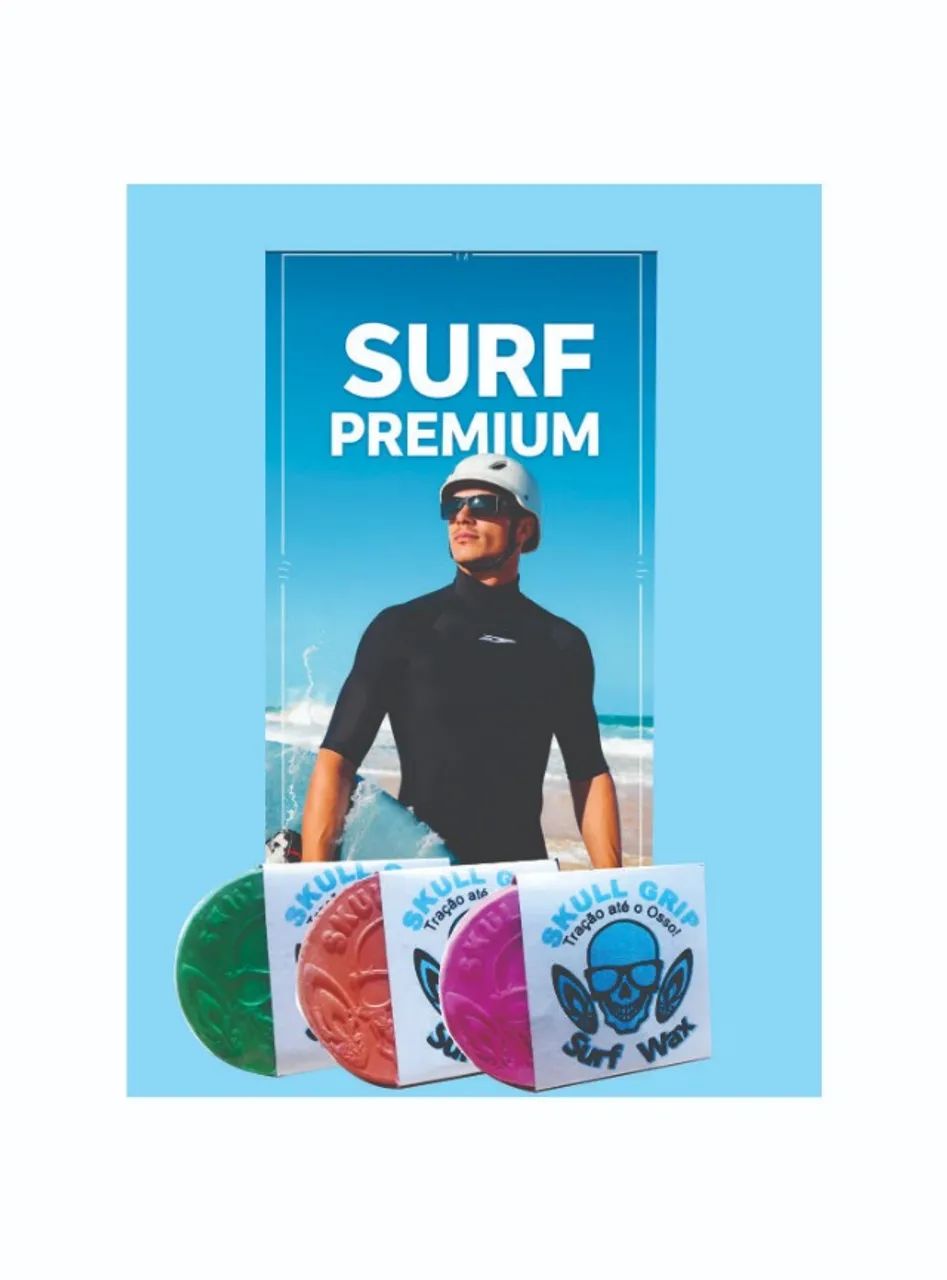 Parafina surf  skull grip (águas quentes)