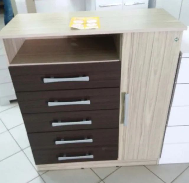 Cômoda Madri 5 gavetas e Sapateira