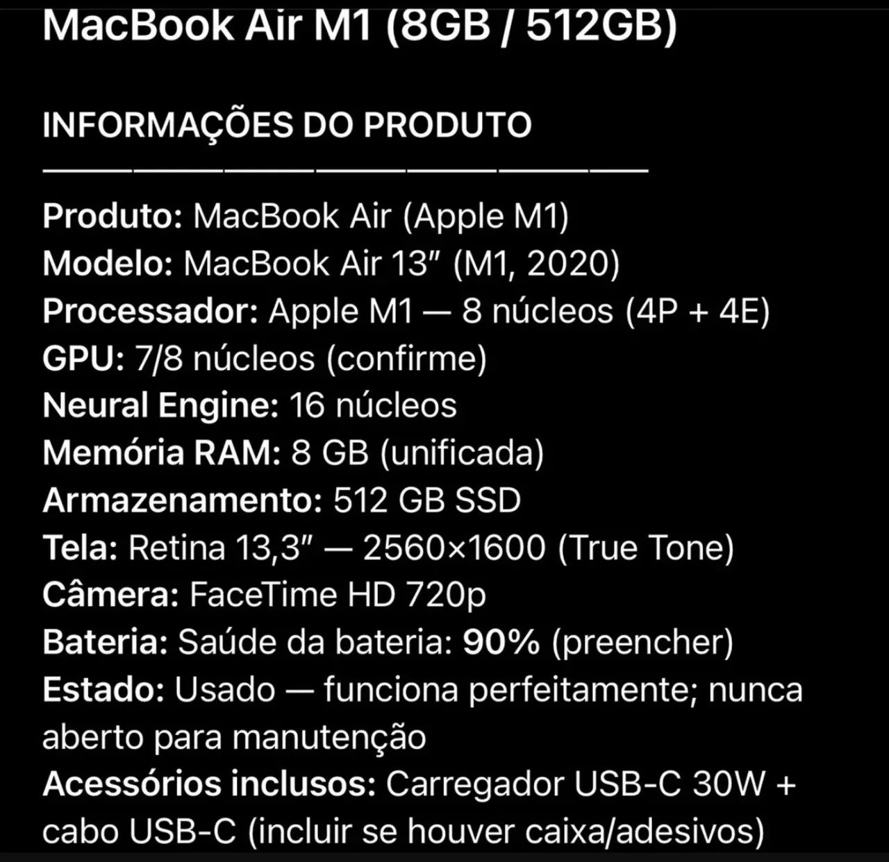 MacBook Rose Air M1 8GB / 512GB - Foto 4