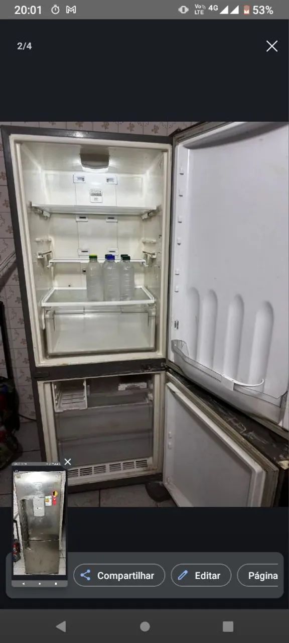 Vendo geladeira usada funciona tudo nenhum defeito 