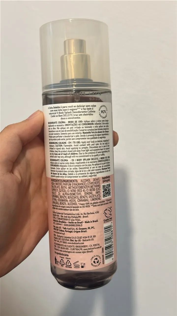 Body Splash Cuide-se Bem Deleite O Boticario 200ml QUASE CHEIO - Foto 2