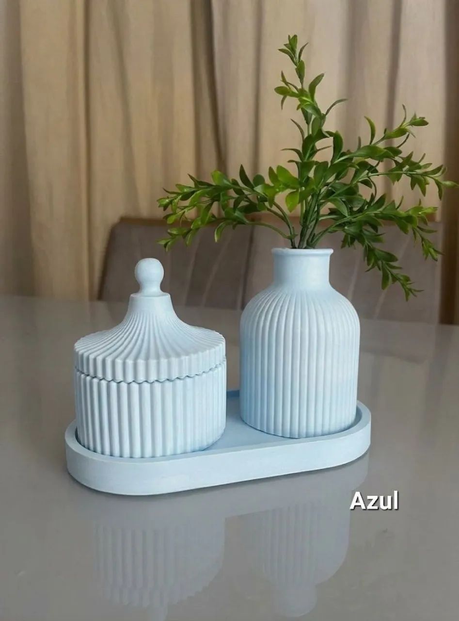 Conjunto de vasos de decoração 