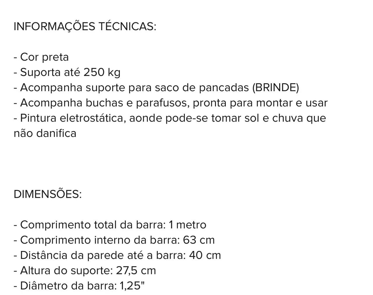Barra fixa - Foto 2