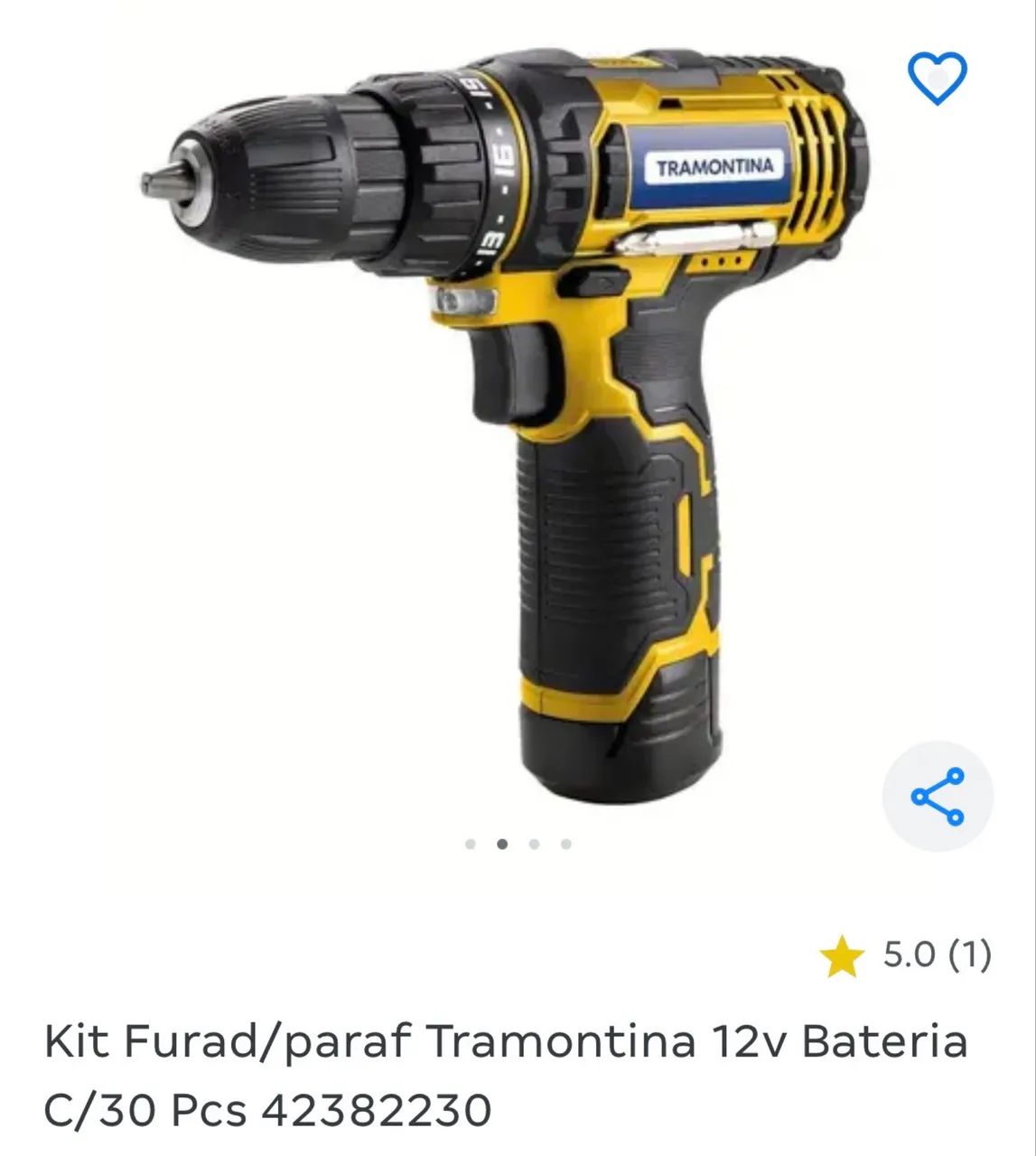 Parafusadeira Furadeira De Impacto Tramontina A Bateria 12 V 30 Peças Nova - Foto 6