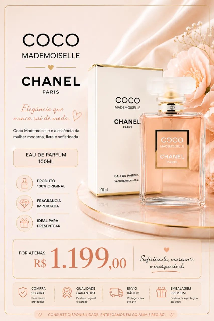 Chanel Coco Mademoiselle EDP 100ml Original Importado - Beleza e