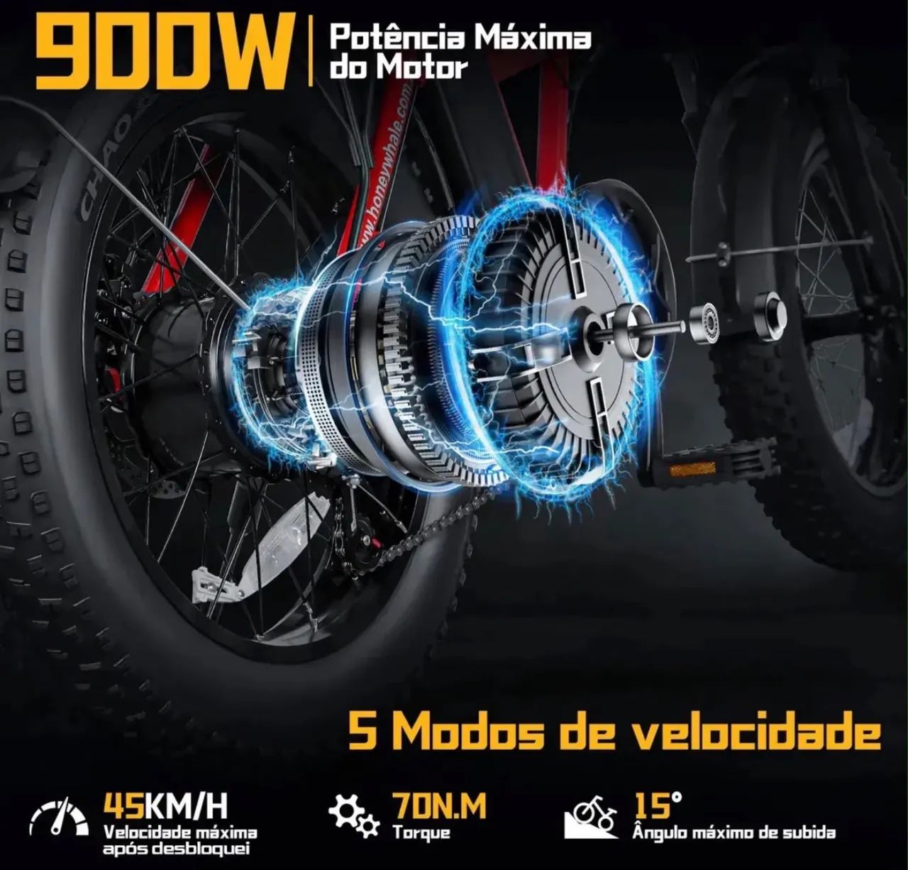 Bicicleta elétrica dobrável  - Foto 5