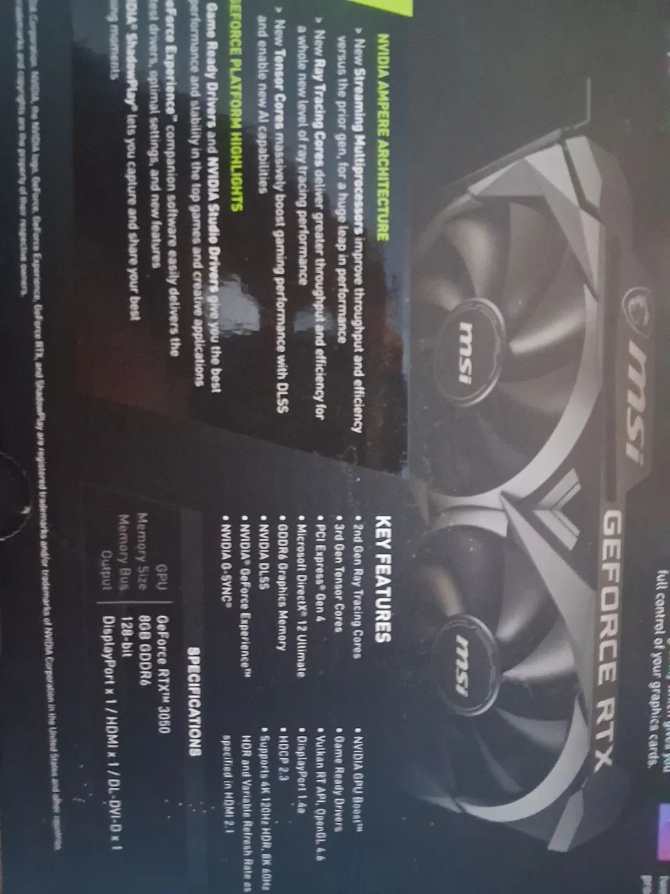 RTX 3050 8GB funcionando perfeitamente (com caixa de nova) - Foto 4