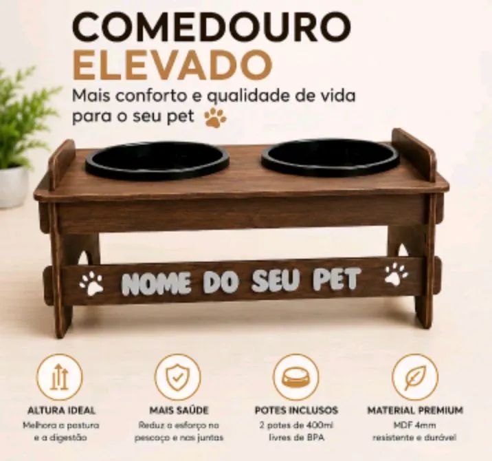 COMEDOURO PET PERSONALIZADO 