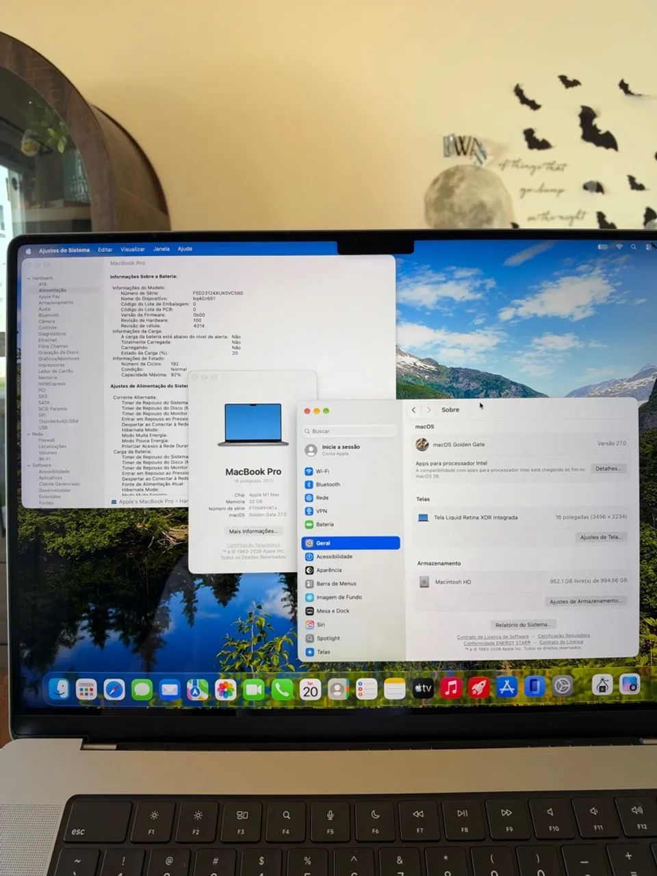 MacBook Pro 16 M1 Max 32GB RAM 1TB SSD GPU 32 Núcleos Impecável  - Foto 4