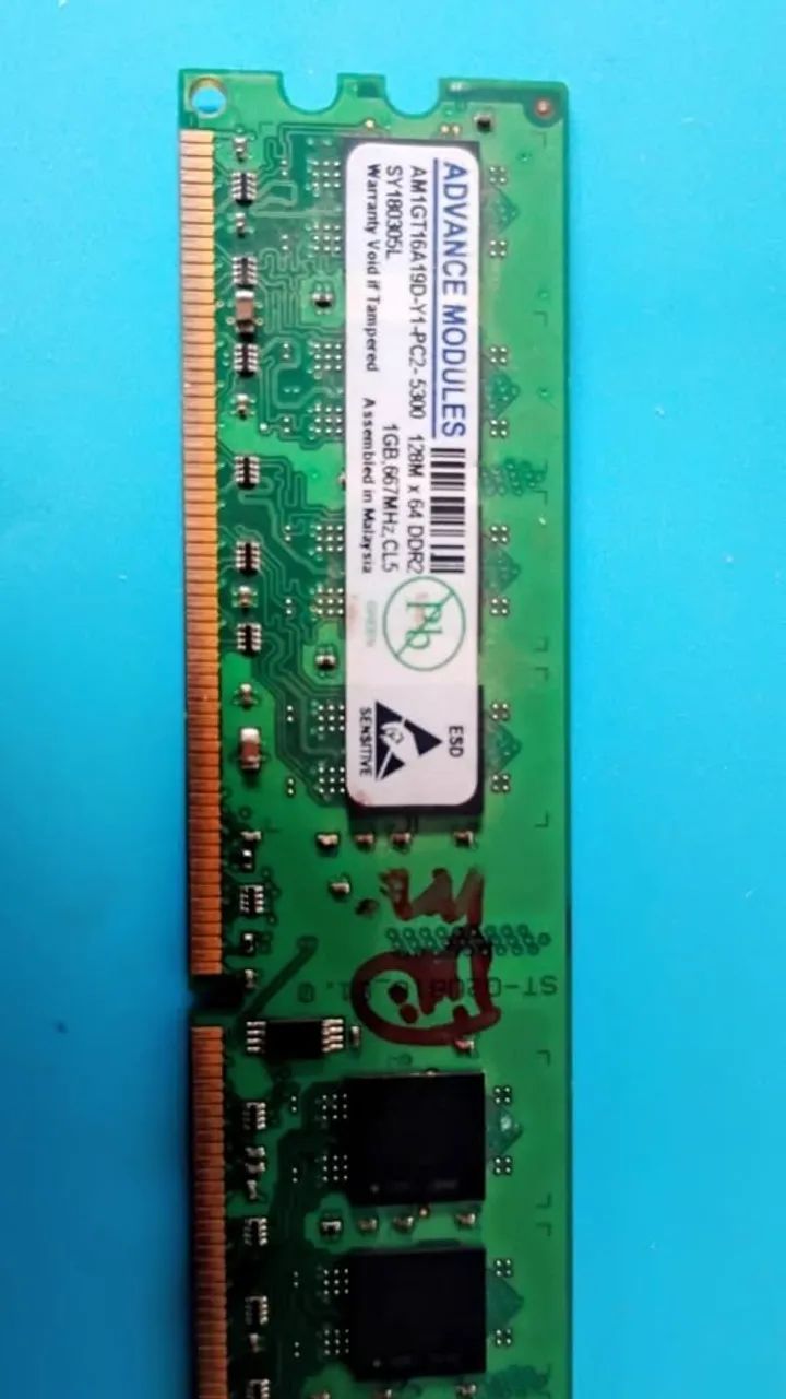 Memória RAM Advance Modules 1GB DDR2 667MHz Desktop Usada - Foto 2