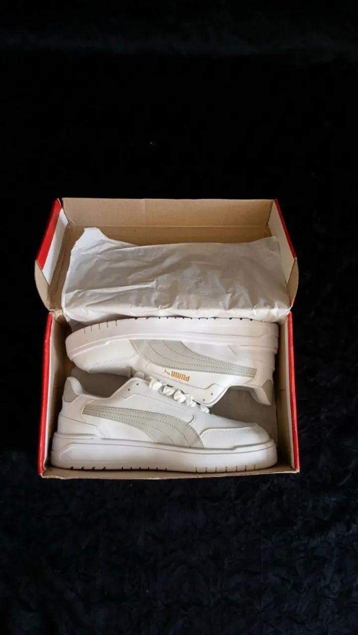 ?Tênis Puma Branco/Cinza - Foto 2