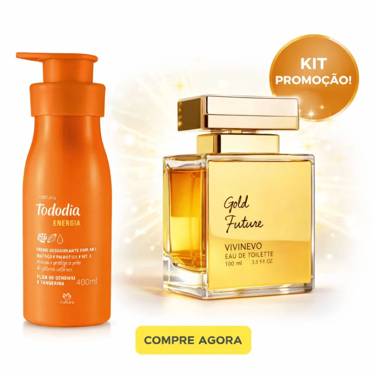 Perfume Gold Future + Hidratante Tododial Kit