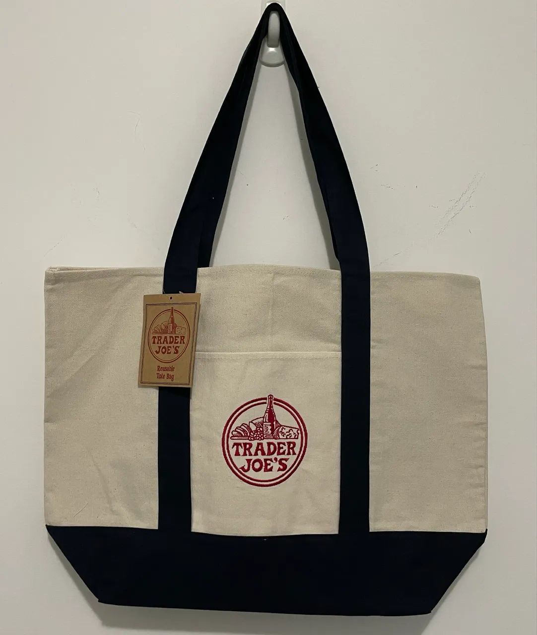 Bolsa ecobag tote canvas trader joes marinho
