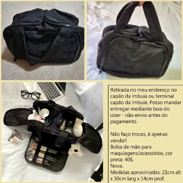 Bolsa de mão preta nova