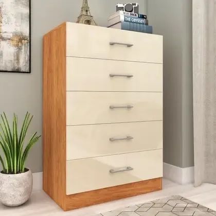 Cômoda Para Quarto Com 5 Gavetas Aruba Branco  / pronta entrega 