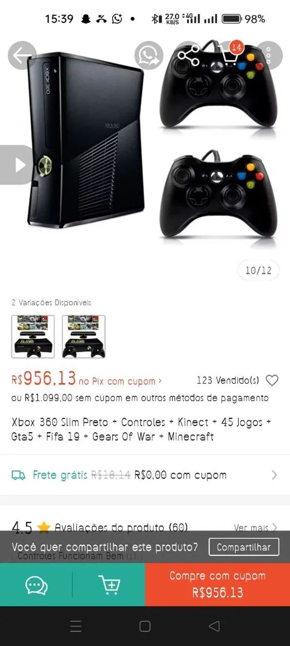 Xbox 360 desbloqueado sem controle 