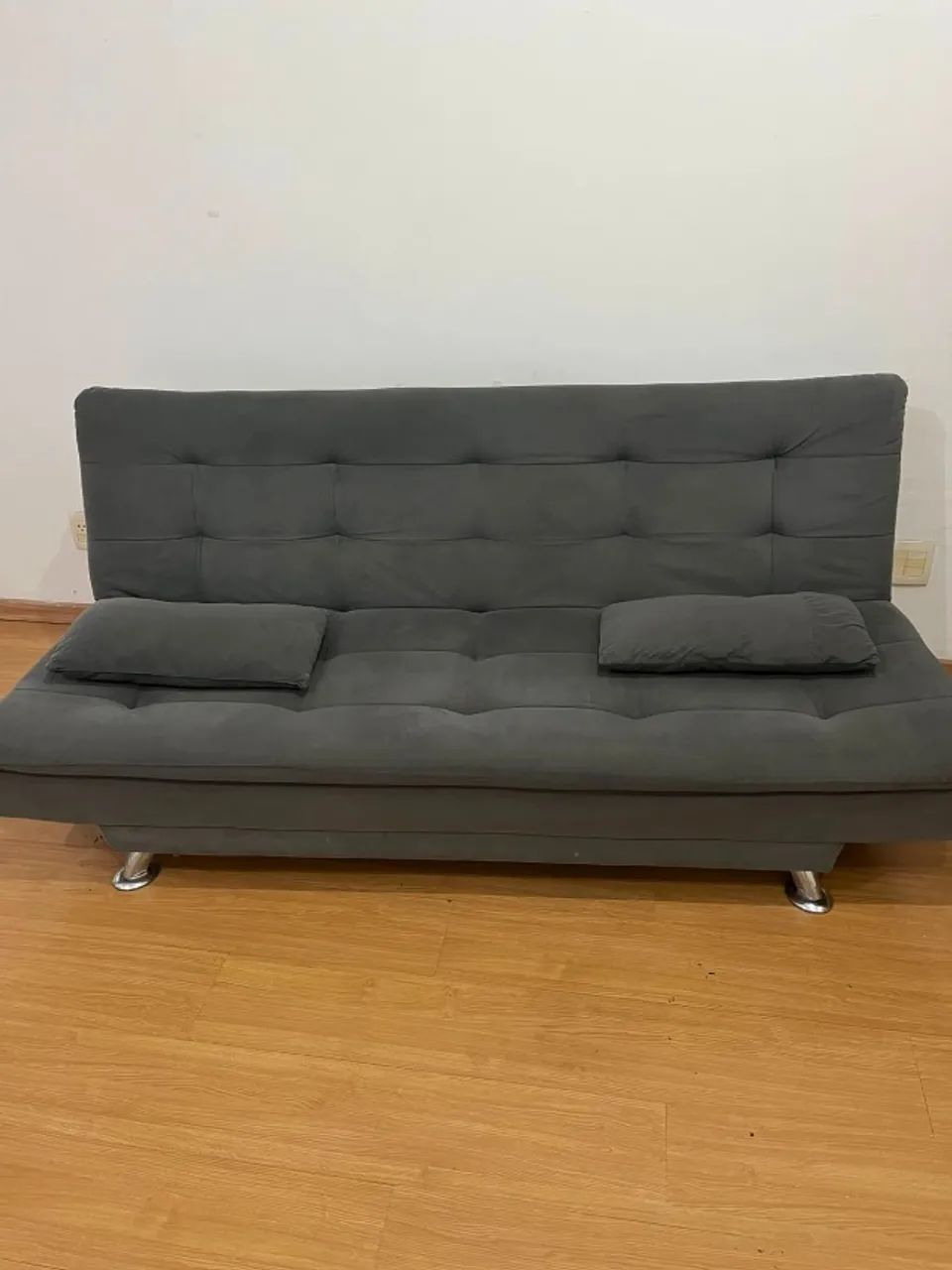 SOFÁ-CAMA 3 LUGARES PREMIUM SUDE CINZA - MOBLY