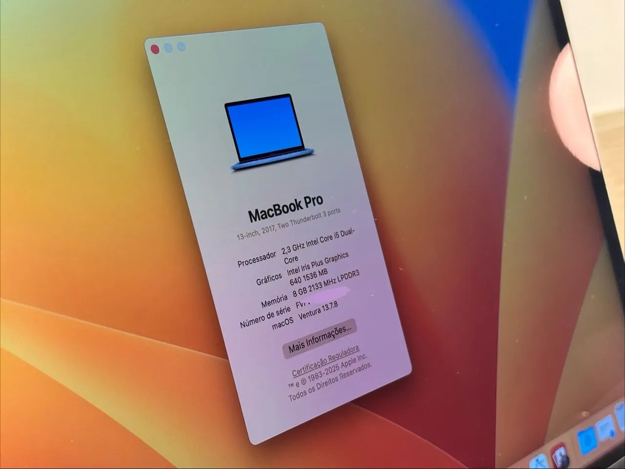 MacBook Pro 2017 13 polegadas i5 2.3ghz 8/128GB - Foto 4