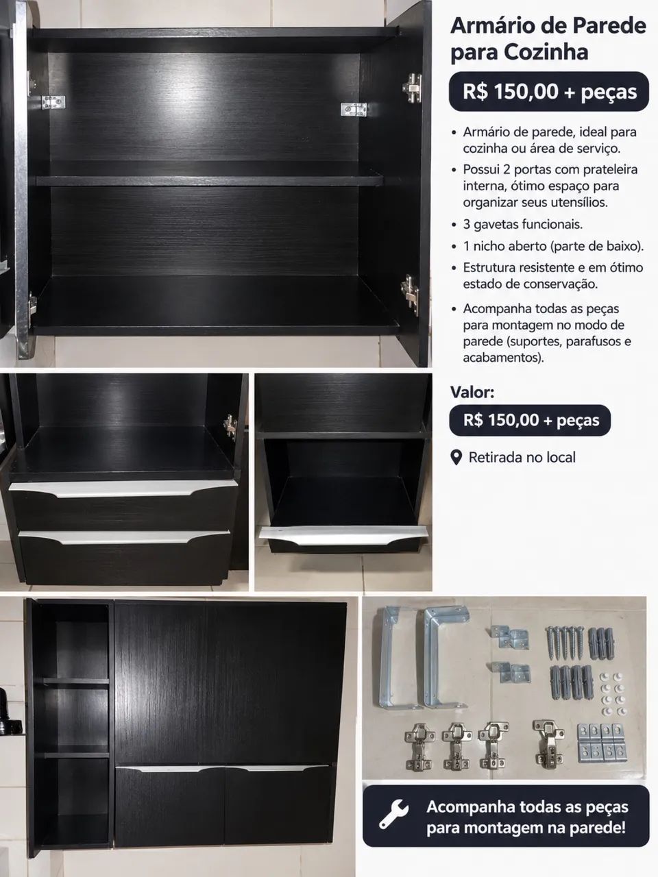? ARMÁRIO DE PAREDE PARA COZINHA 