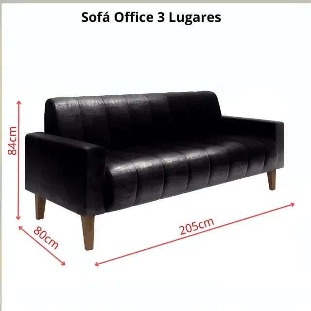 SOFÁ DE 3 LUARES PARA ESCRITORIO TRAZENDO CONFORTO, ESTILO E PERSONALIDADE PARA VOCÊ! - Foto 3