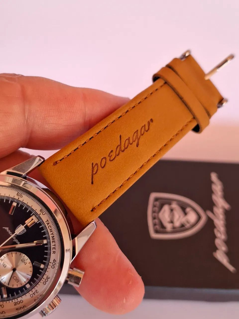Relógio Poedagar Masculino de Luxo ? Pulseira de Couro - Foto 5