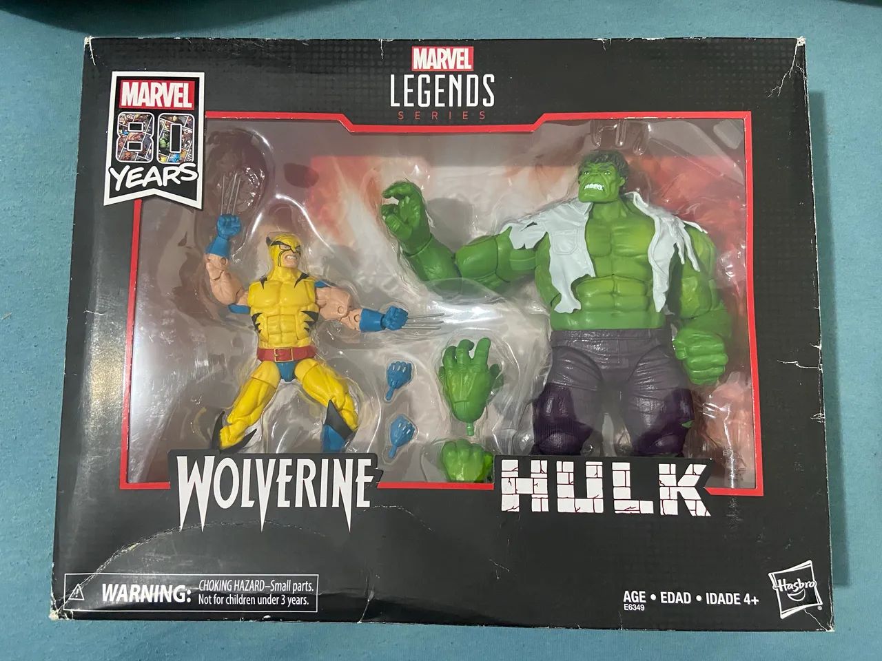 Pack Marvel Legends Wolverine vs Hulk (primeira aparição do Wolverine)